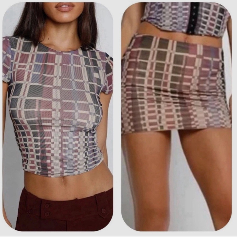 Tiger Mist Castial T-Shirt & Zahra Mini Skirt Set